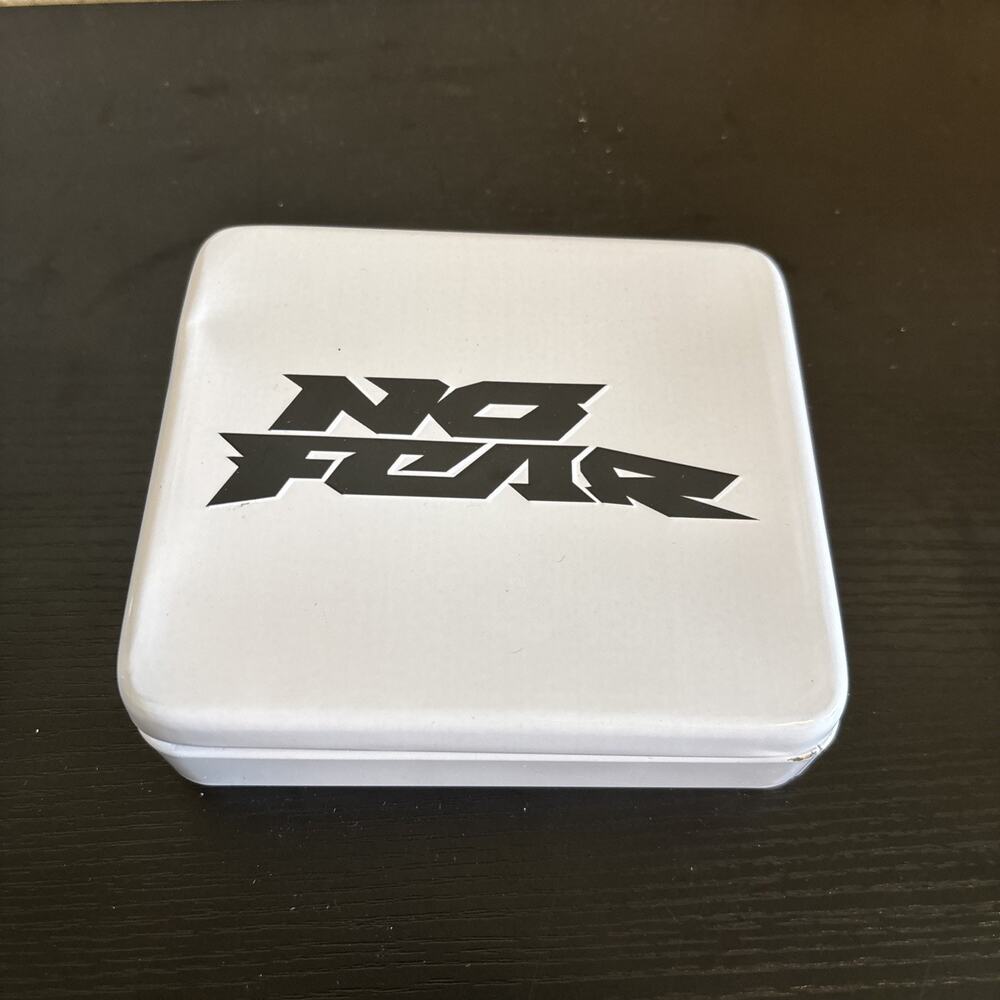 No Fear bi-fold wallet features a prominent white embroidered logo